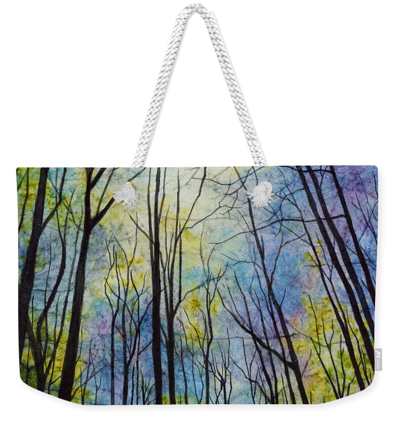 Mystic Weekender Tote Bag featuring the painting Mystic Forest by Hailey E Herrera