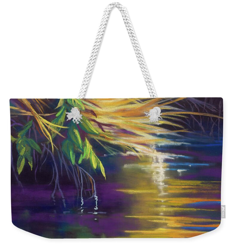 Pastel Painting Weekender Tote Bag featuring the pastel Mystic Grasses by Marjie Eakin-Petty