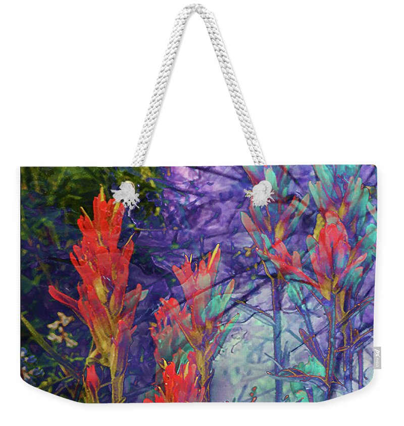 Indian Paintbrush Weekender Tote Bag featuring the photograph Mystic by Peggy Dietz