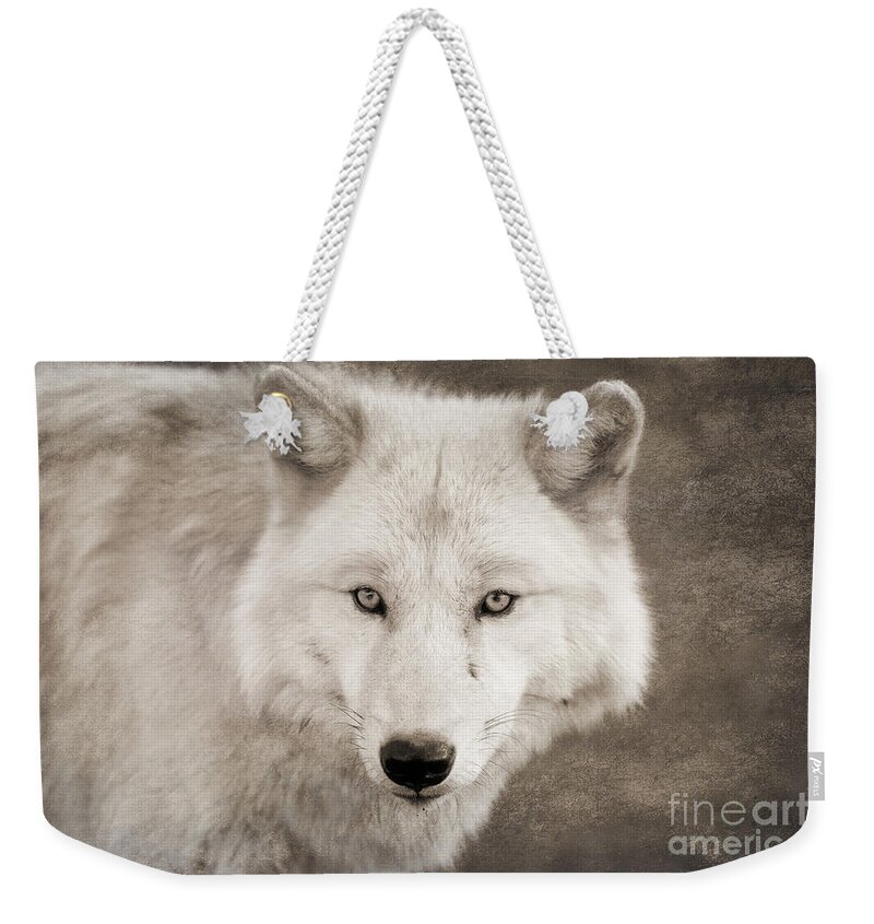 Wolf Weekender Tote Bag featuring the photograph Mystical Creature by Ana V Ramirez