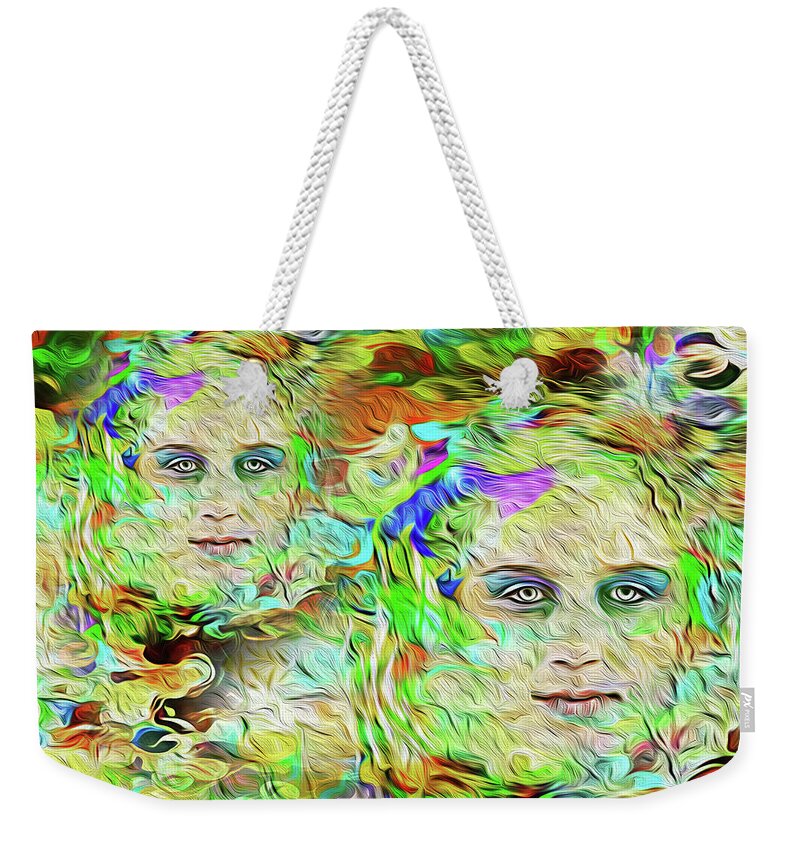 Acrylic Weekender Tote Bag featuring the photograph Mystical Eyes by Reynaldo Williams