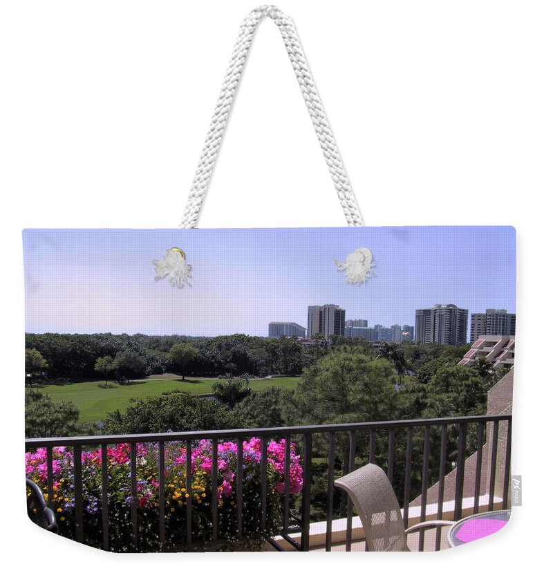 Skyline Weekender Tote Bag featuring the photograph Naples FL Skyline by Imagery-at- Work