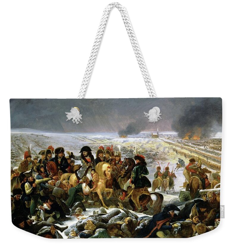 Napoleon Weekender Tote Bag featuring the painting Napoleon at Eylau by Antoine Jean Gros
