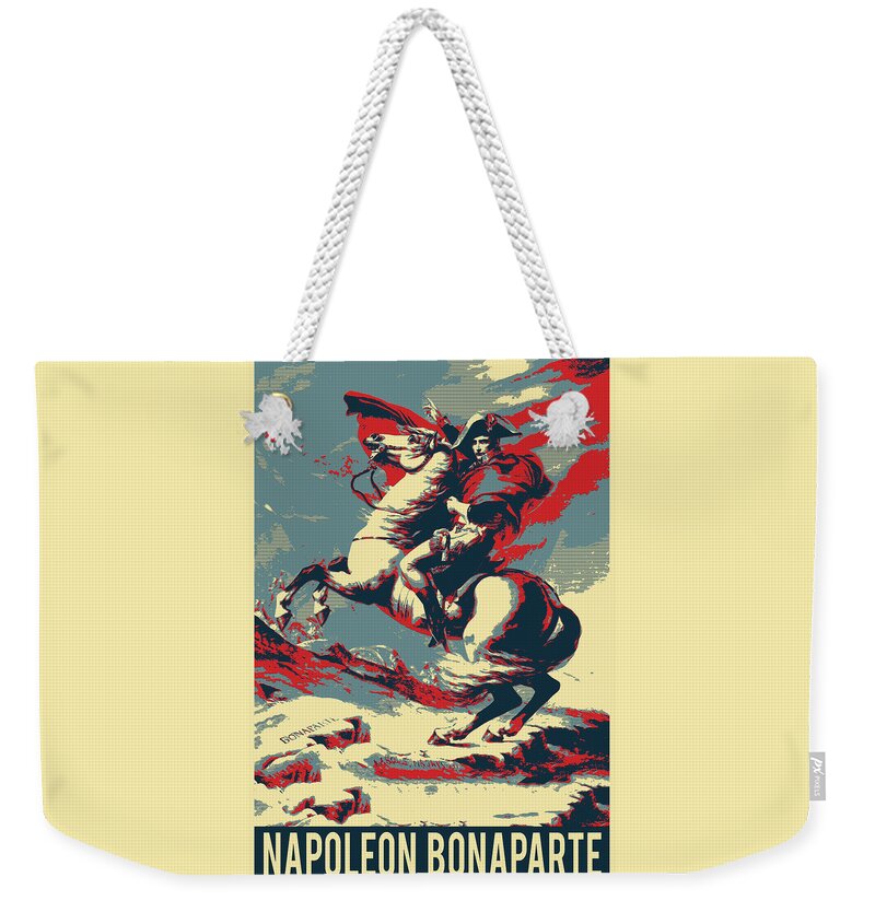 'napoleon Bonaparte' Collection By Serge Averbukh Weekender Tote Bag featuring the digital art Napoleon Crossing the Alps - Napoleon at the Saint-Bernard Pass Revisited by Serge Averbukh