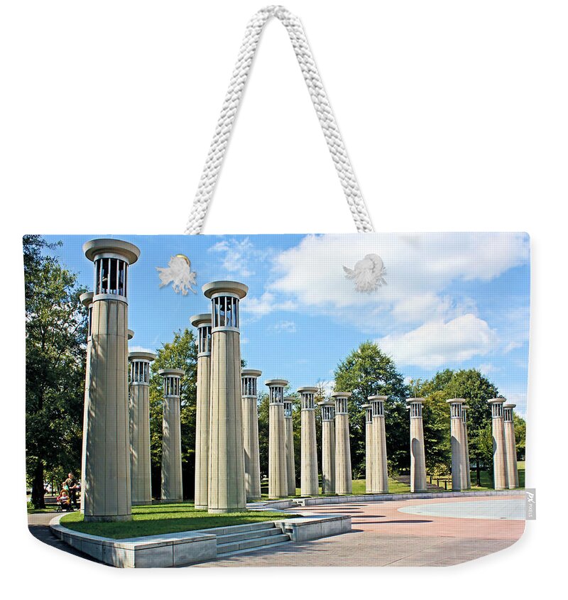 Nashville Weekender Tote Bag featuring the photograph Nashville Carillons by Kristin Elmquist