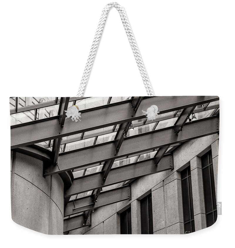 Nashville Weekender Tote Bag featuring the photograph Nashville Hall of Fame by Pete Wardrope