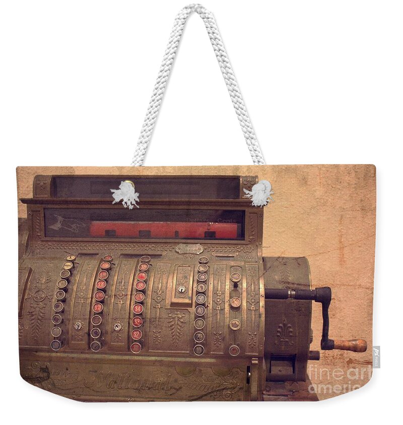 Photography Weekender Tote Bag featuring the photograph National Cash Register by Ella Kaye Dickey