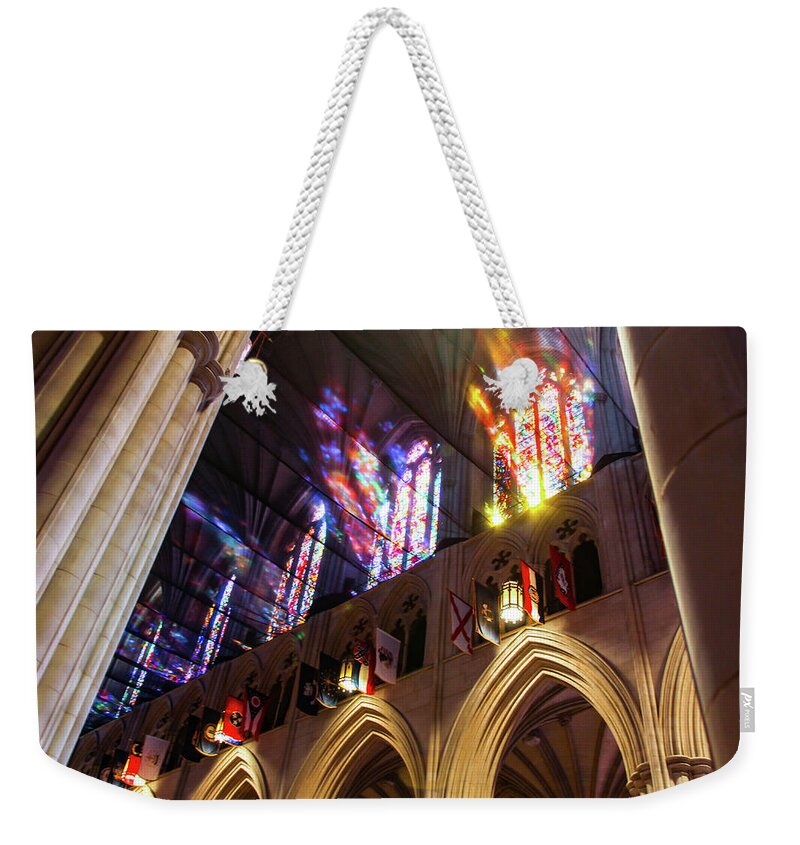 Cathedral Weekender Tote Bag featuring the photograph National Cathedral by Ross Henton