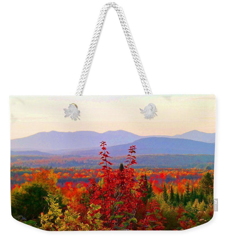 Autumn Weekender Tote Bag featuring the photograph National Scenic Byway by Mike Breau