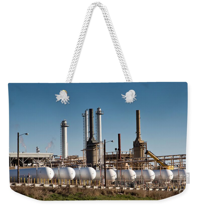 Energy Weekender Tote Bag featuring the photograph Natural Gas Processing Plant by Inga Spence