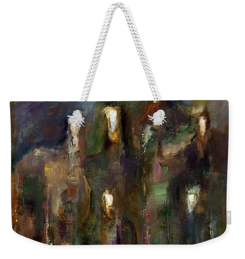 Horses Weekender Tote Bag featuring the painting Natural Instincts by Frances Marino