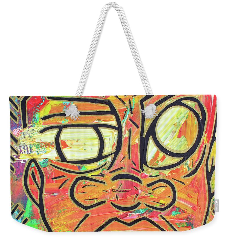 Painting - Acrylic Weekender Tote Bag featuring the painting Nature Boy by Odalo Wasikhongo