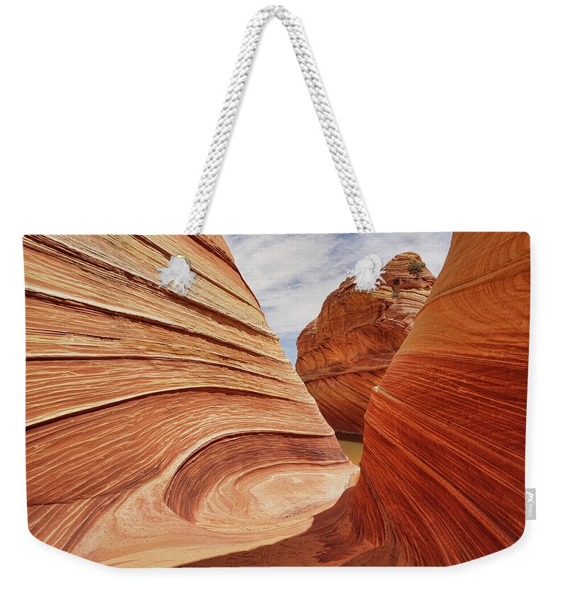 The Wave Weekender Tote Bag featuring the photograph Nature's Canvas by Leda Robertson