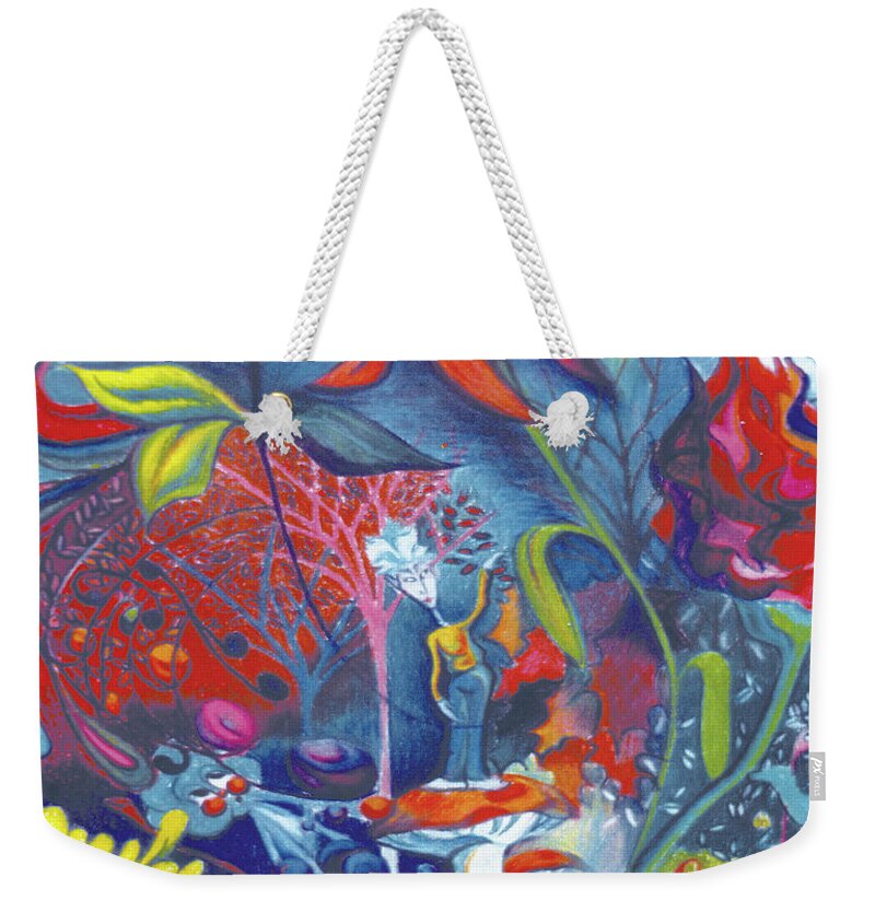 Nature Weekender Tote Bag featuring the drawing Natures Overature by Genevieve Esson