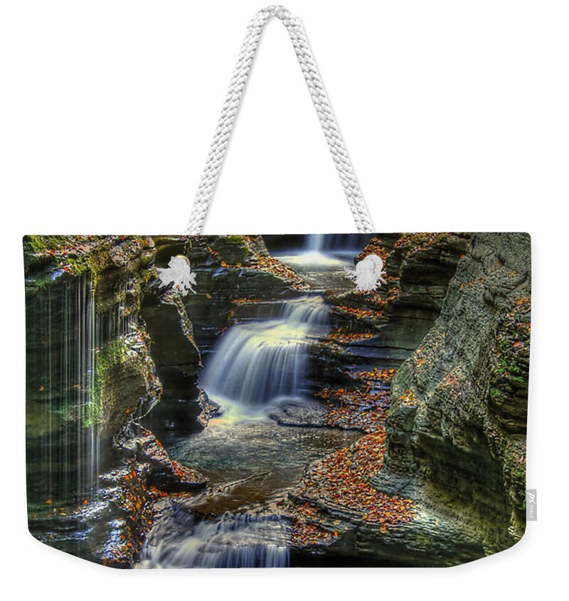 Water Weekender Tote Bag featuring the photograph Nature's Tears by Evelina Kremsdorf