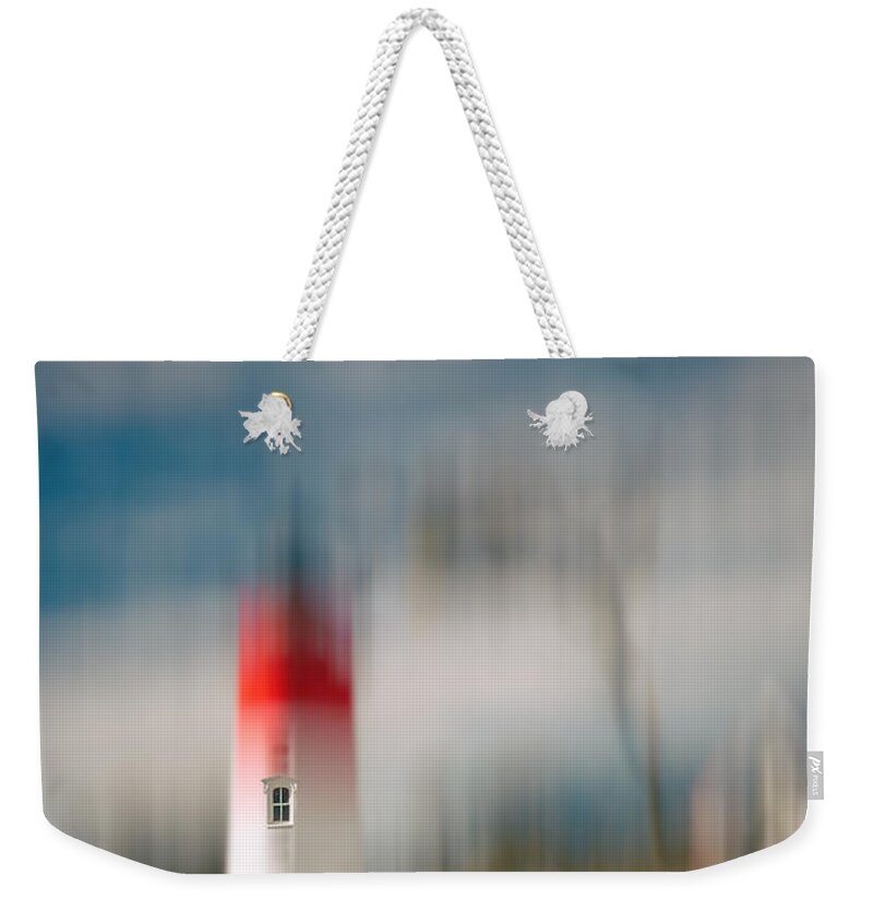 Nauset Lighthouse Abstract Weekender Tote Bag featuring the photograph Nauset Lighthouse Window Abstract, Cape Cod Photograph, Large Wa by Darius Aniunas
