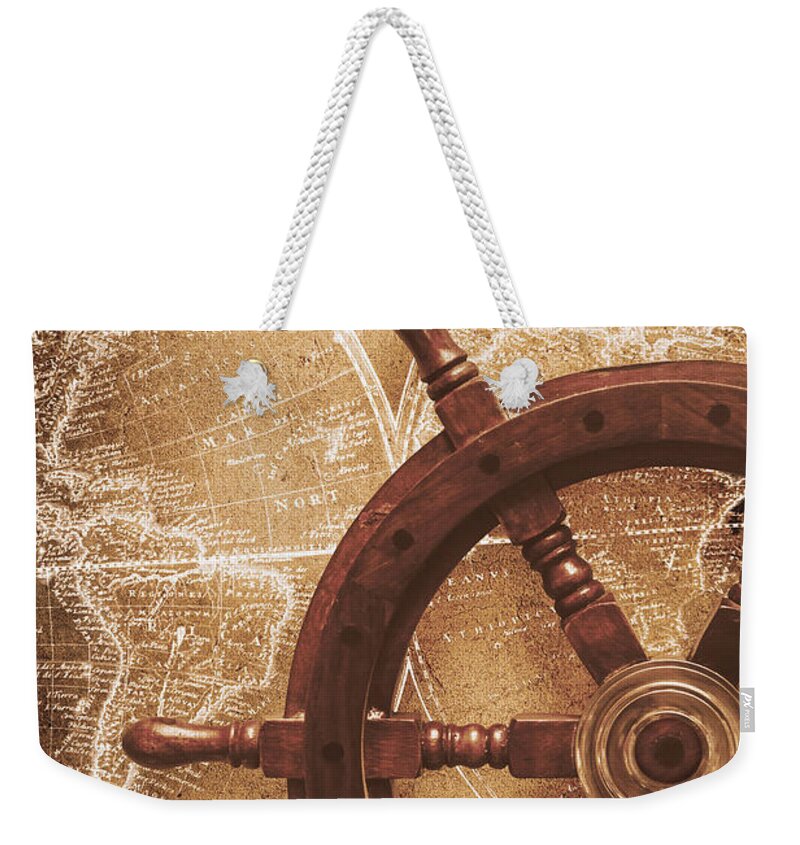 Cruise Weekender Tote Bag featuring the digital art Nautical exploration by Jorgo Photography