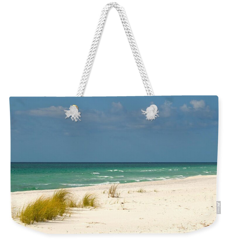 Gulf Of Mexico Weekender Tote Bag featuring the photograph Navarre Beach Florida by Paul Gaj