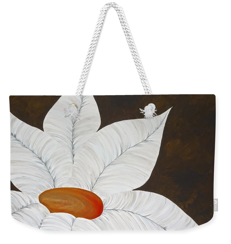 Flower Weekender Tote Bag featuring the painting Nectar by Tamara Nelson