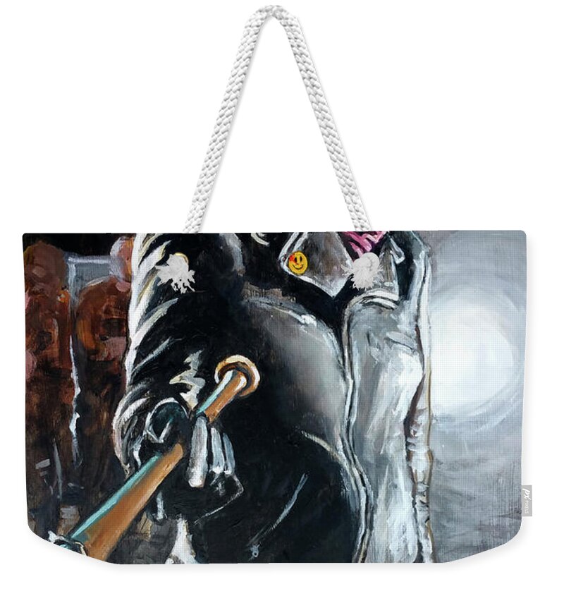 Negan Weekender Tote Bag featuring the painting Negan by Tom Carlton