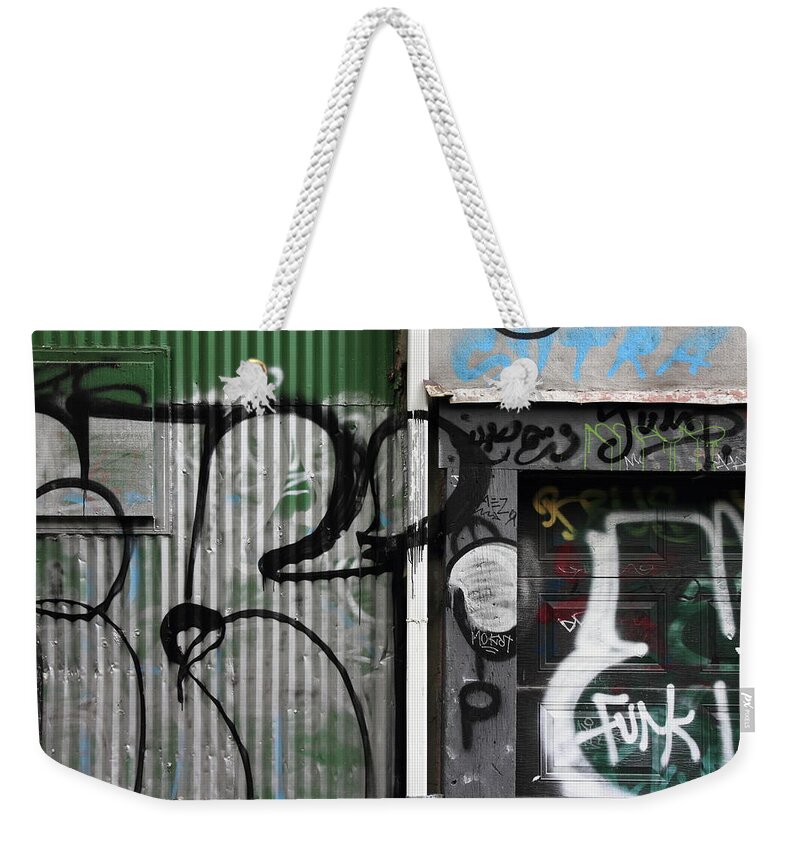 Color Weekender Tote Bag featuring the photograph Neighbours by Kreddible Trout