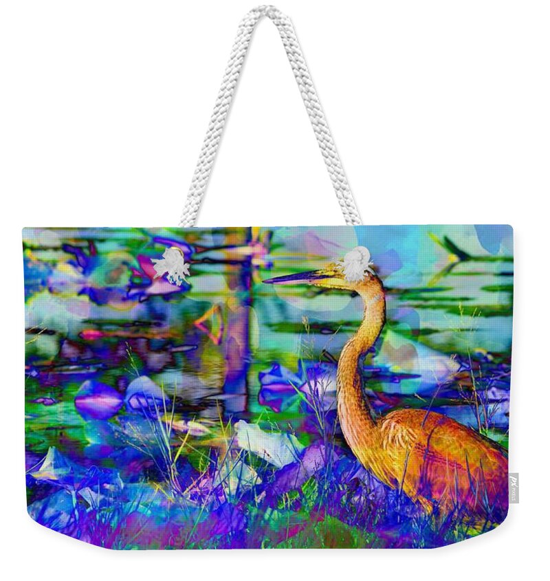 Heron Weekender Tote Bag featuring the photograph Neon Dream by Stoney Lawrentz