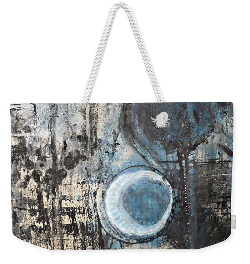 Blue Weekender Tote Bag featuring the painting Neptune by 'REA' Gallery