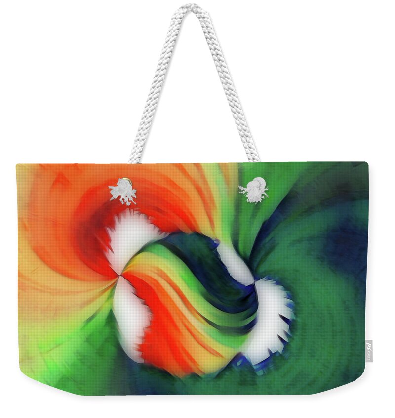 Abstract Weekender Tote Bag featuring the digital art NetherWorld 001 by DiDesigns Graphics