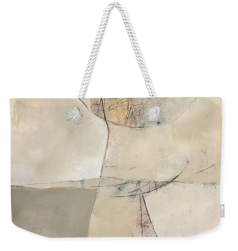 Jane Davies Weekender Tote Bag featuring the painting Neutral 11 by Jane Davies