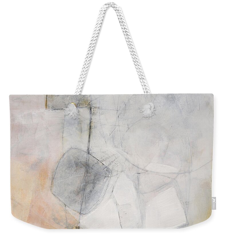 Jane Davies Weekender Tote Bag featuring the painting Neutral 9 by Jane Davies
