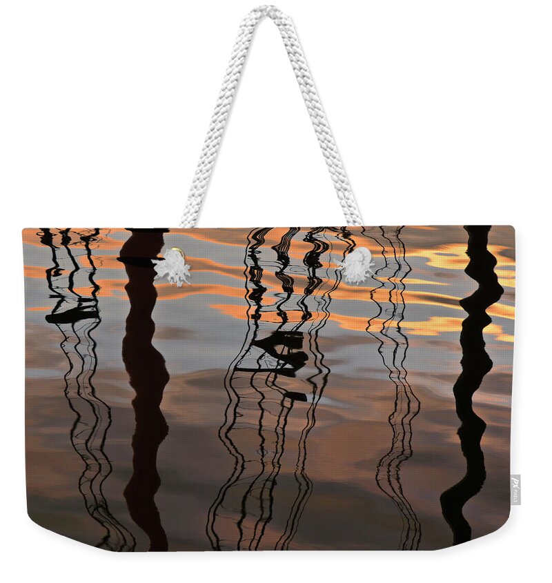 New England Weekender Tote Bag featuring the photograph New Bedford Waterfront XIV by David Gordon
