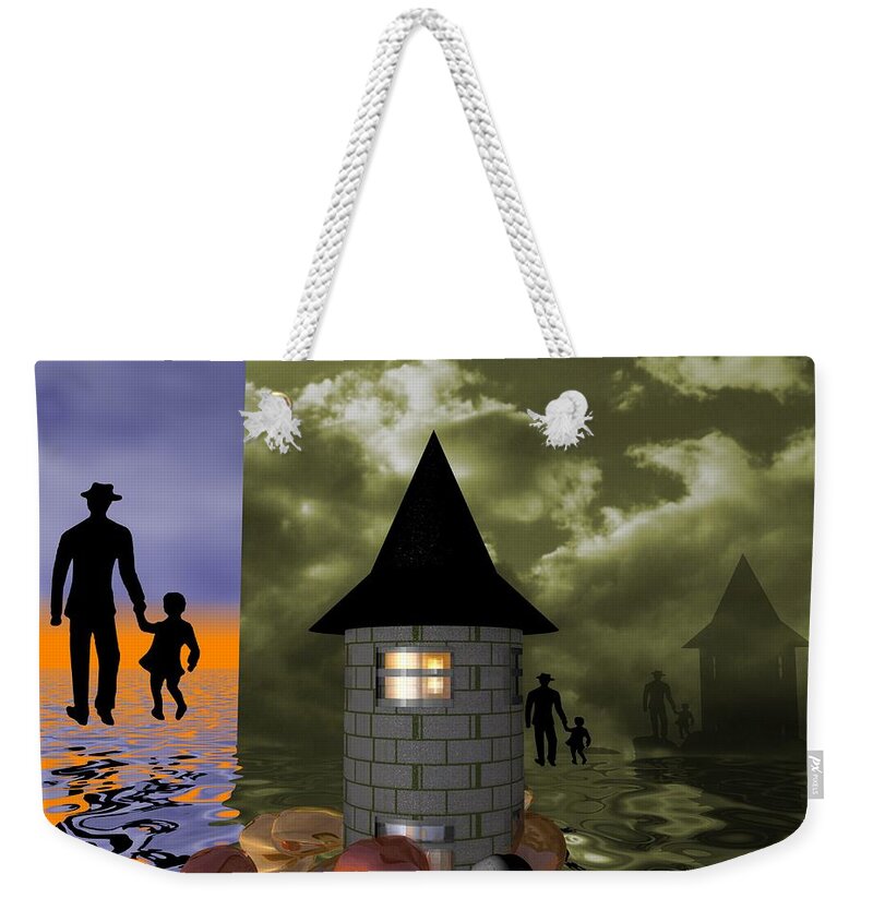 3d Weekender Tote Bag featuring the digital art New Decisions, New Ways by Issa Bild