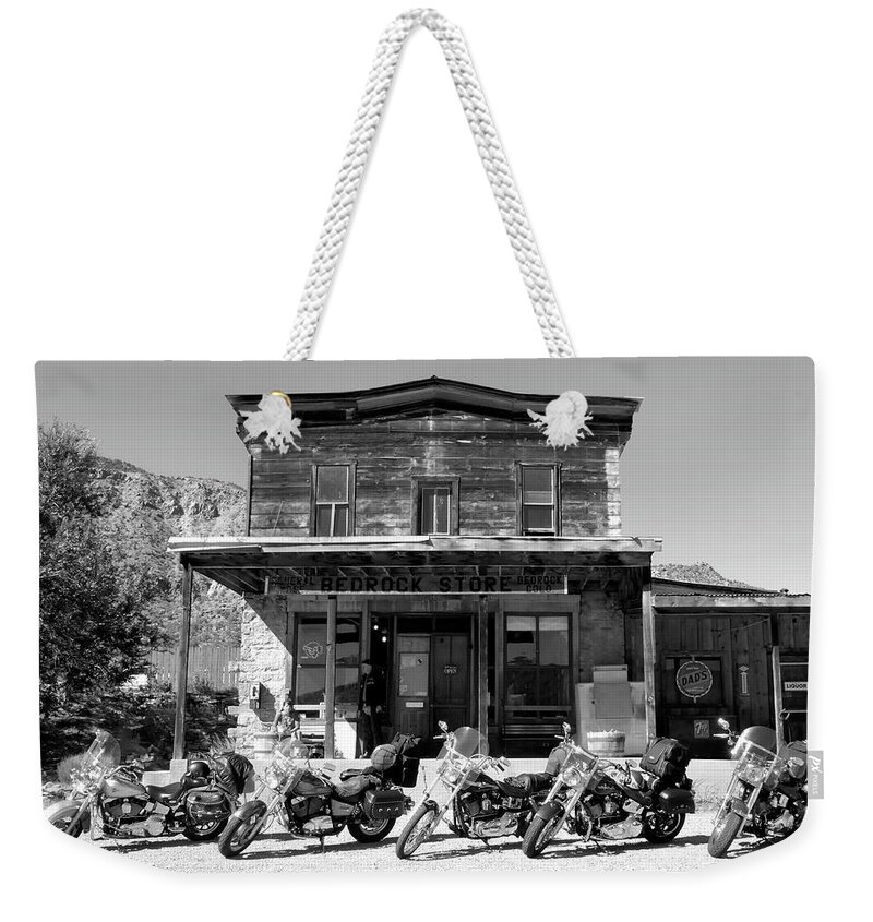 Fine Art Photography Weekender Tote Bag featuring the photograph New horses at Bedrock by David Lee Thompson