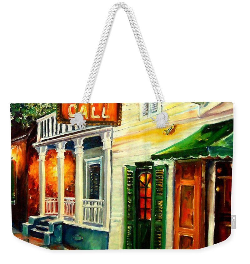 New Orleans Weekender Tote Bag featuring the painting New Orleans Port of Call by Diane Millsap