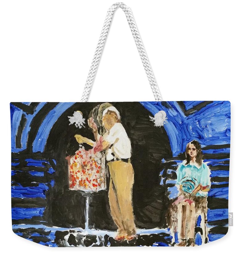 Performance Weekender Tote Bag featuring the painting New Teller. Sketch II by Bachmors Artist