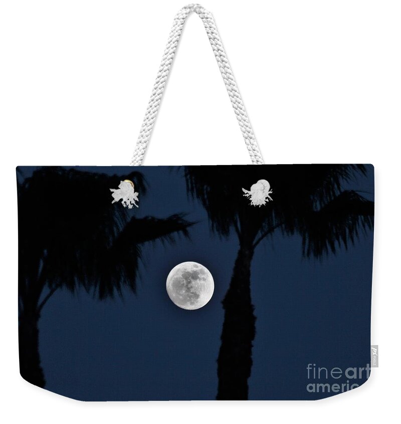 Rancho Santa Margarita Weekender Tote Bag featuring the photograph New Years Eve Moon Rise by Donn Ingemie