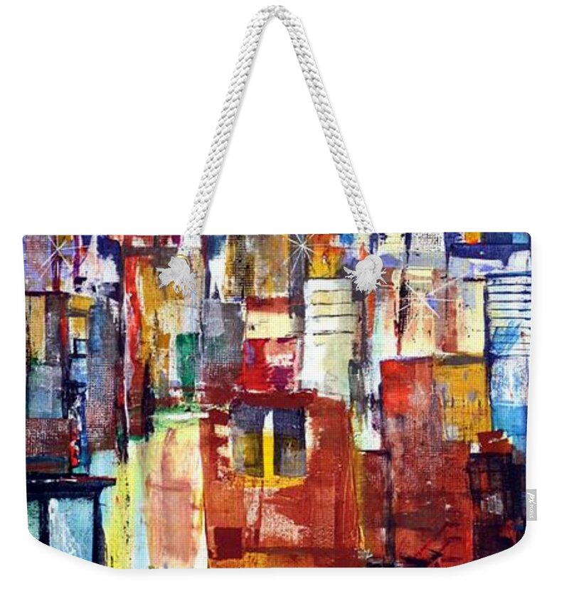 Prints Weekender Tote Bag featuring the painting New York Cab by Jack Diamond