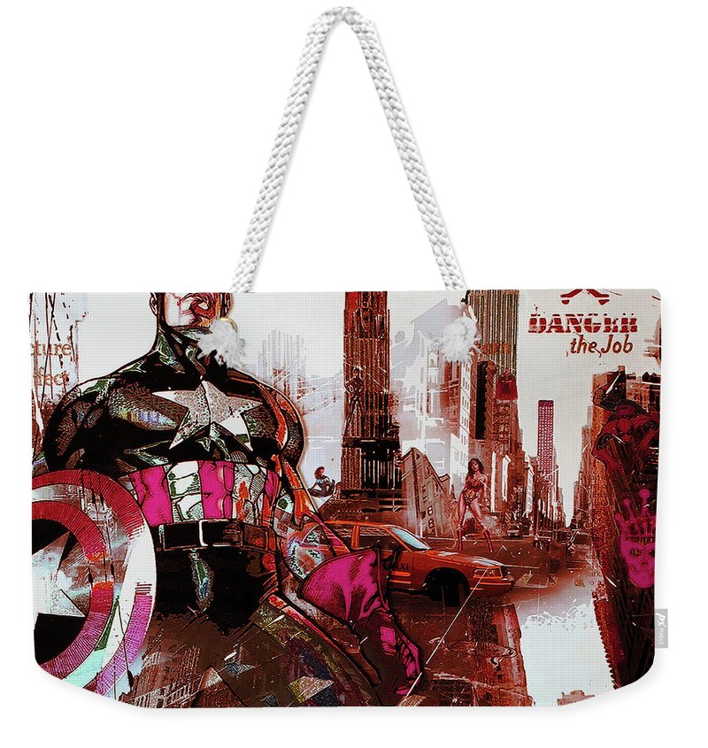 New York Weekender Tote Bag featuring the painting New York City 6301 by Gull G