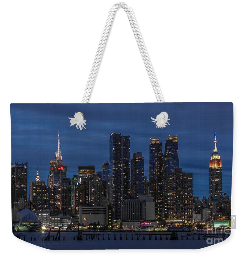 Nyc Skyline Weekender Tote Bag featuring the photograph New York City Skyline by Marco Crupi