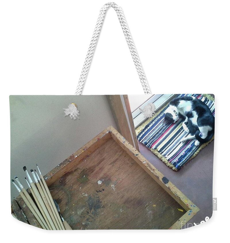 Painter Weekender Tote Bag featuring the photograph Next to A Painter by Sukalya Chearanantana
