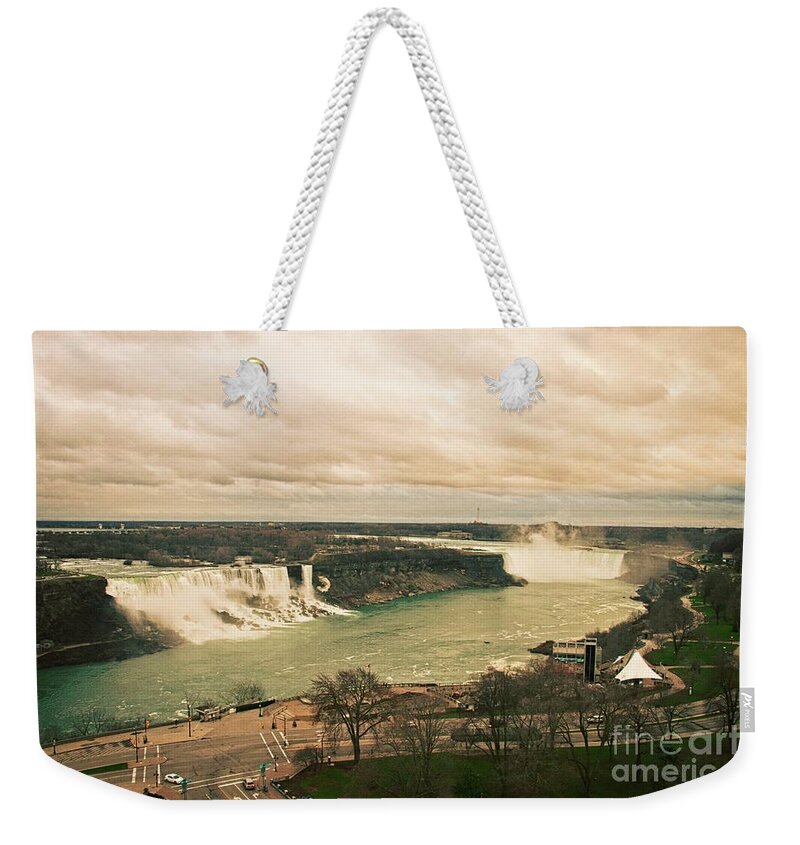 Niagara Falls Weekender Tote Bag featuring the photograph Niagara Falls by Mary Machare