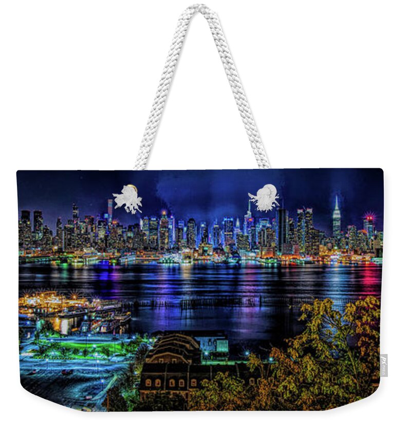 Manhattan Weekender Tote Bag featuring the photograph Night Beauty by Theodore Jones