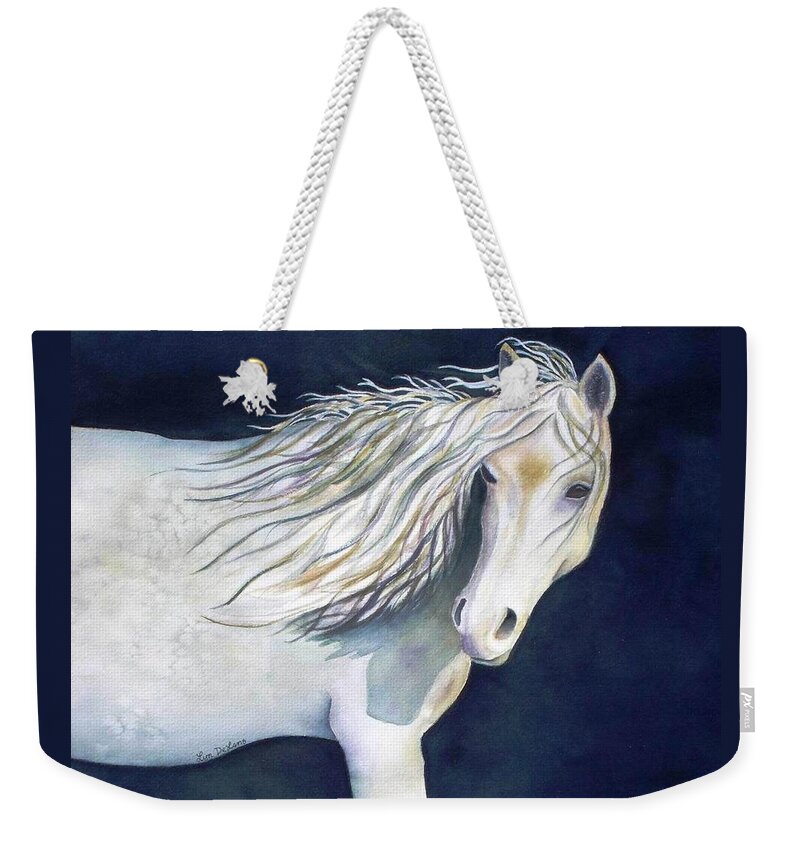 Horse Weekender Tote Bag featuring the painting Night Horse by Lyn DeLano