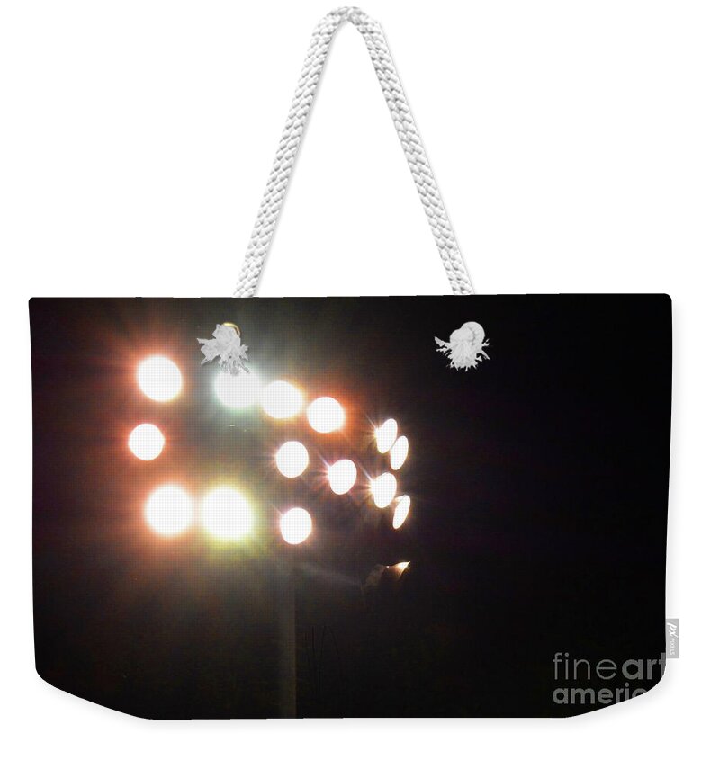 Lights Weekender Tote Bag featuring the photograph Night Lights by Dan Holm