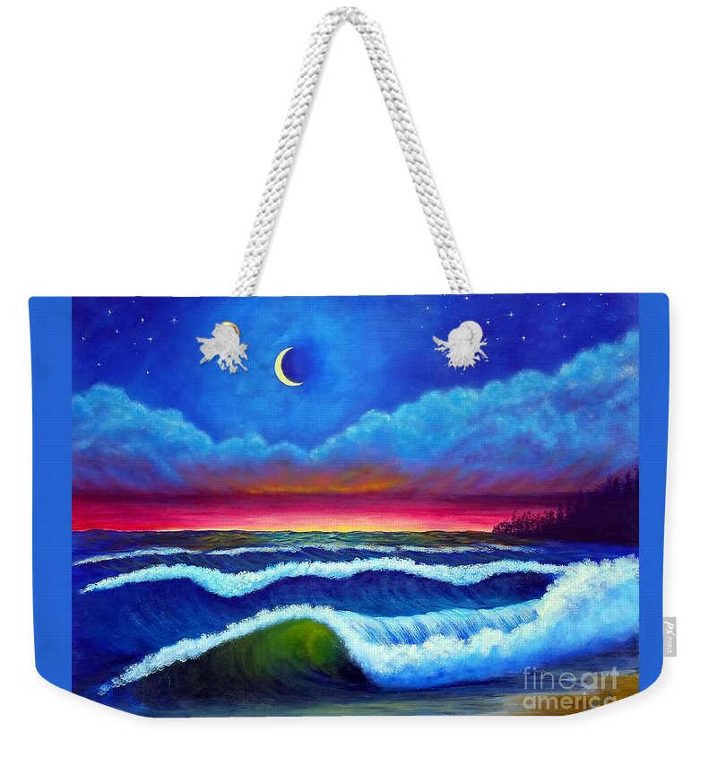 Night Weekender Tote Bag featuring the painting Night of Possibilities by Sarah Irland