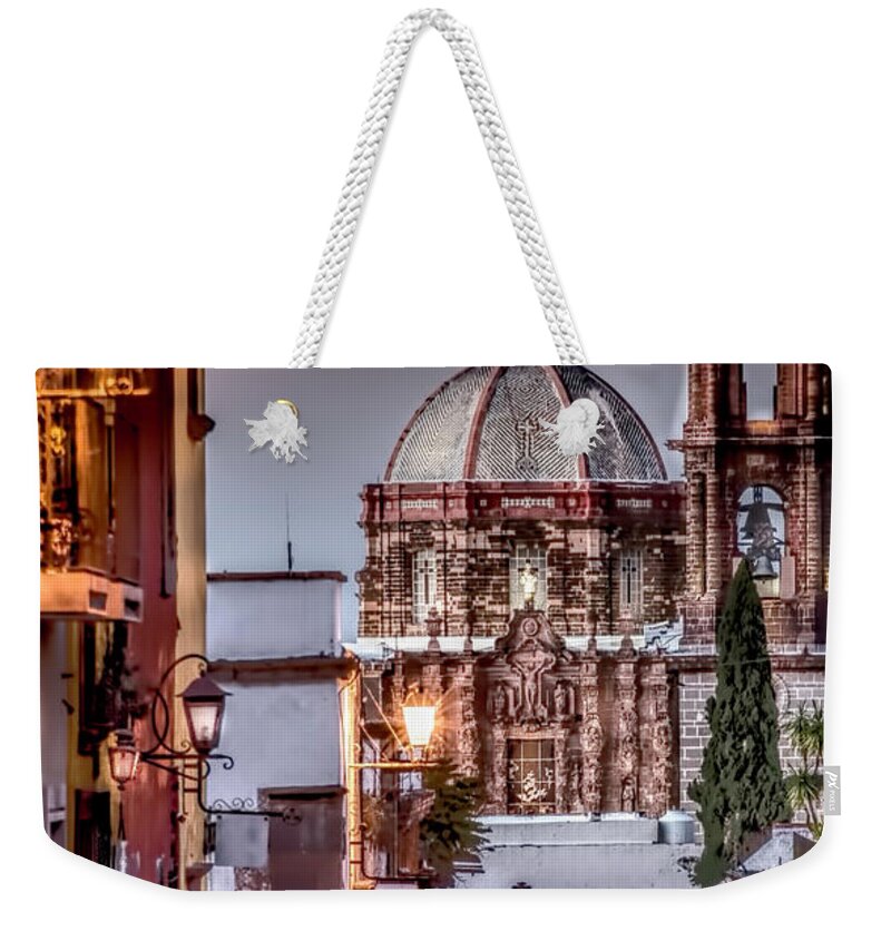 Night Weekender Tote Bag featuring the photograph Night On The Street by Barry Weiss