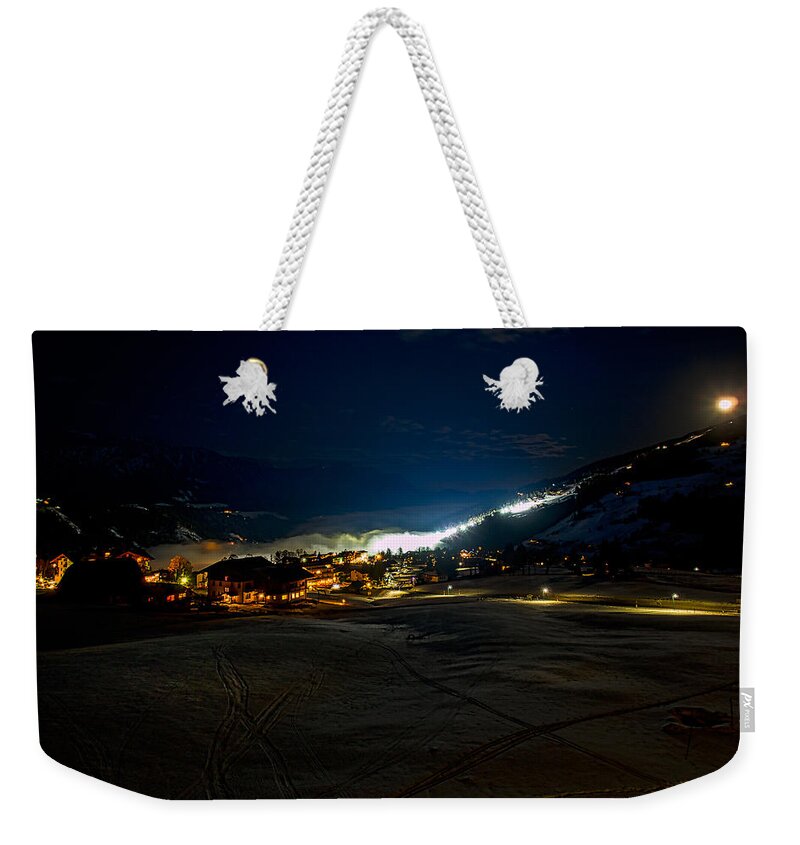 Austria Weekender Tote Bag featuring the photograph Night Race by Mark Llewellyn