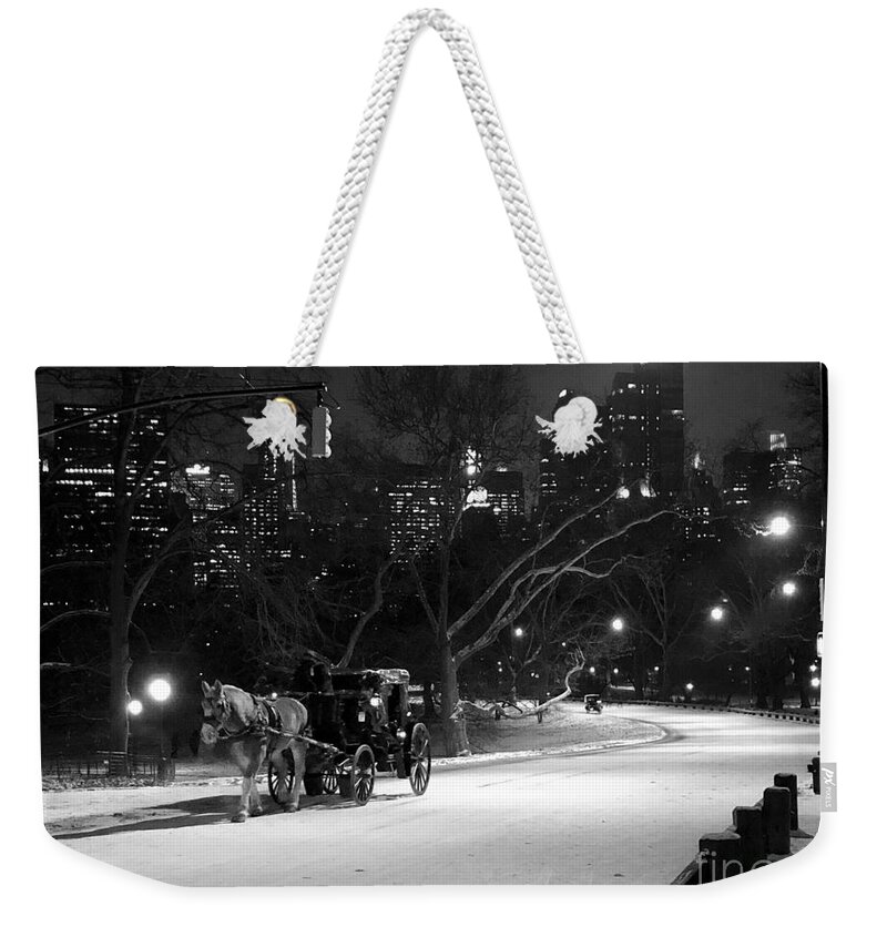 Horse And Buggy Weekender Tote Bag featuring the photograph Night Ride by Dennis Richardson