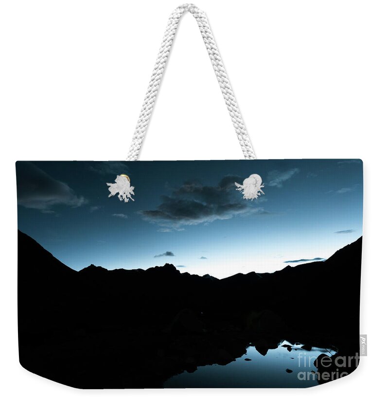 Tibet Weekender Tote Bag featuring the photograph Night sky Himalayas Tibet Yantra.lv by Raimond Klavins