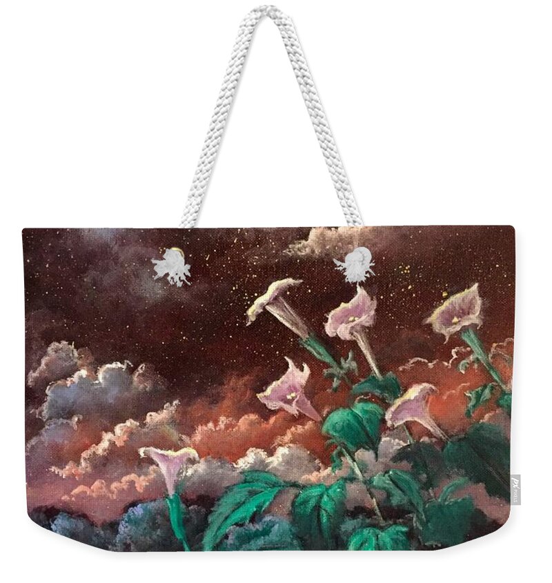 Night Weekender Tote Bag featuring the painting Night Song by Rand Burns